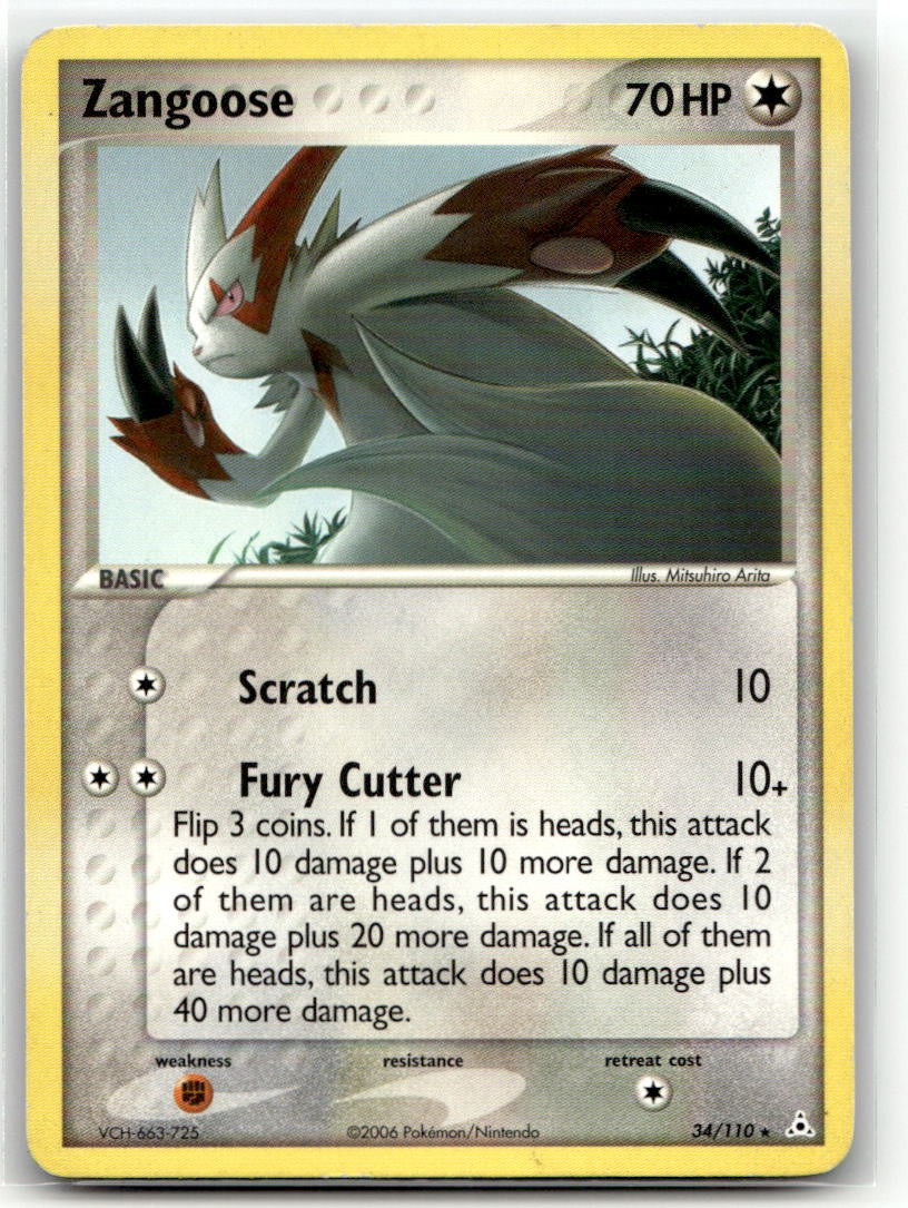 Zangoose 34/110 Rare EX Holon Phantoms Pokemon EN LP