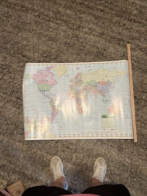 Wall Hanging Colored Paper World Map Poster