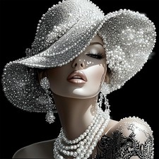 Elegant Lady Diamond Art Kits for Adults, 5D Special Shaped Beautiful Woman Diam