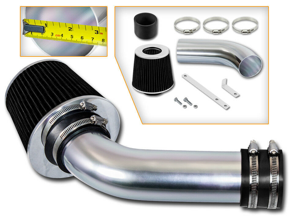 XYZ BLACK Sport Ram Air Intake Kit+Filter For 03-04 Saturn Ion 2.2 DOHC EcoTec