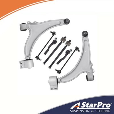 8pc Front Lower Control Arms Ball Joints Tie Rod Ends Sway Bars for Chevy Malibu