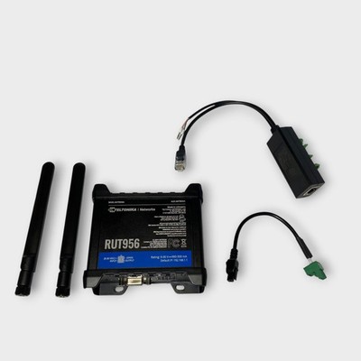 Teltonika RUT956, Rugged Industrial 4G LTE Cat 4 Cellular Router (Missing Parts)