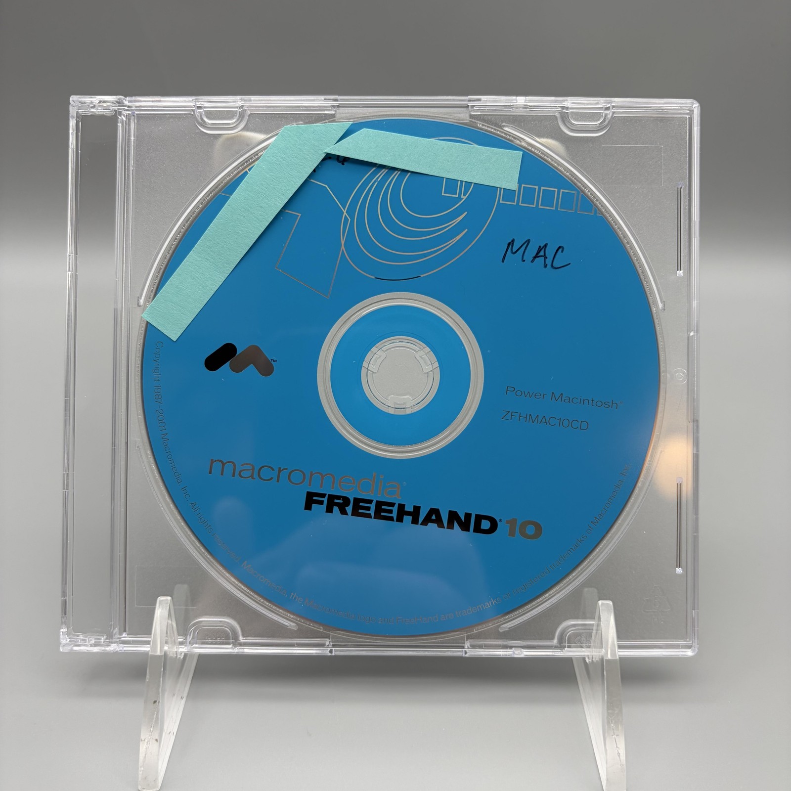 Vintage 2001 Macromedia FreeHand 10 Power Macintosh CD Software Disc Mac