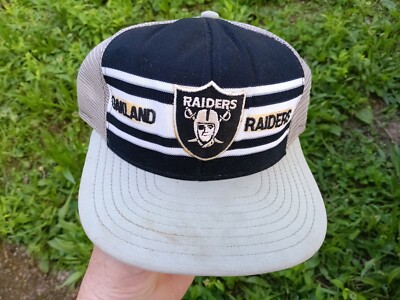 Los Angeles Raiders AJD Lucky Stripes NFL Vintage 80's Trucker Snapback Cap Hat