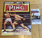 Jake LaMotta Signed 8x10 Photo Autograph The Ring Raging Bull Jsa Coa