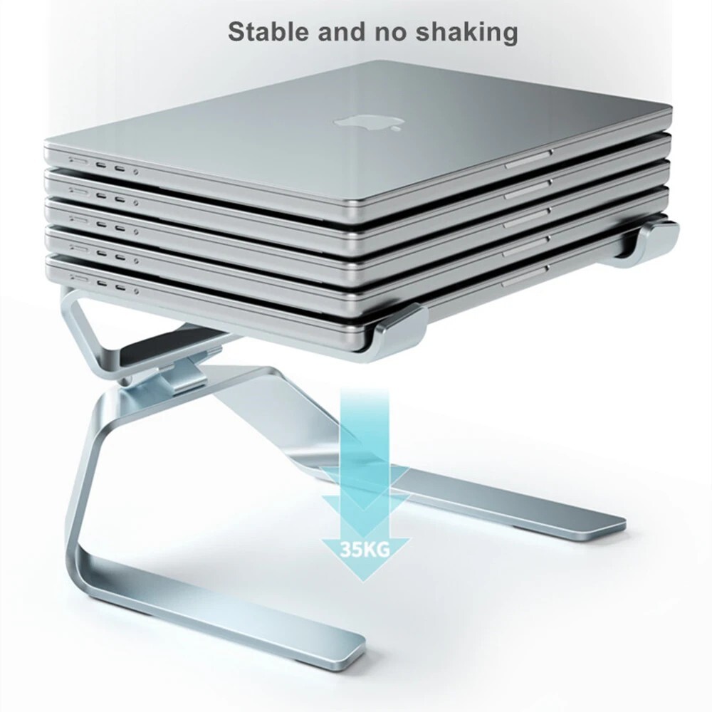 Adjustable Aluminum Laptop Stand for Notebooks & Tablets Up to 17.3 Inches