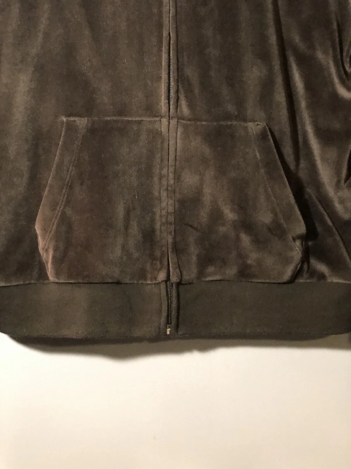 UNDERCOVER Felpa con cappuccio ROSA Victoria's Secret nera velluto con cerniera taglia S P