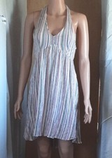 American Eagle Outfitters Halter Top Dress Striped Open Back S Sundress