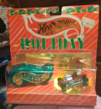 Mattel Hot Wheels Holiday 1995 Green Case Special Collector s Edition New 04972