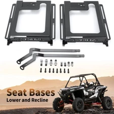 Seat Bases to Lower and Recline (PAIR) Universal For 2 Seater & 4 Seater Black