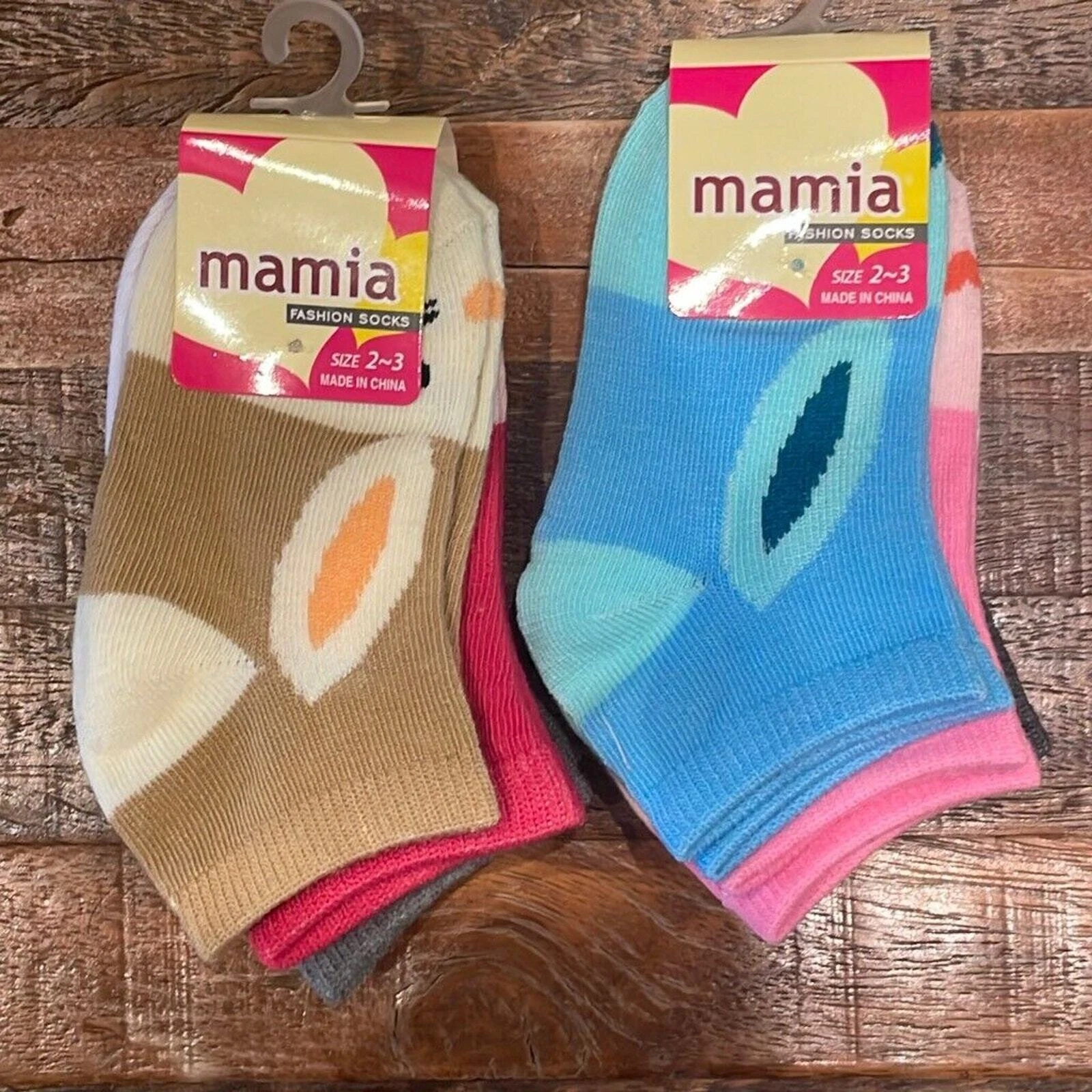 Mamia Fashion Socks Bunnies Toddler size 2 3