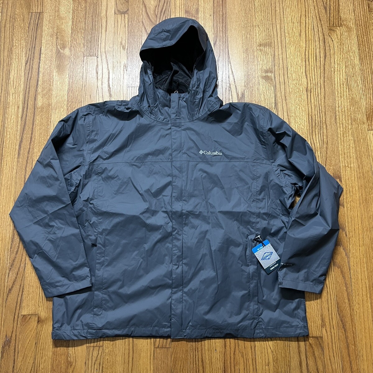 Columbia Watertight II Light Weight Jacket Hooded Zipped Omni-Tech 