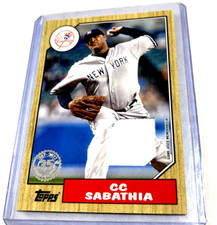 2022 Topps- CC SABATHIA 1987 Jersey Relic