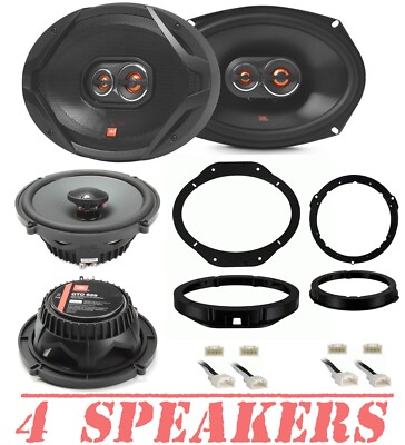 JBL GX Front & GTO Rear Car Door Speakers & Install Kit for 2015