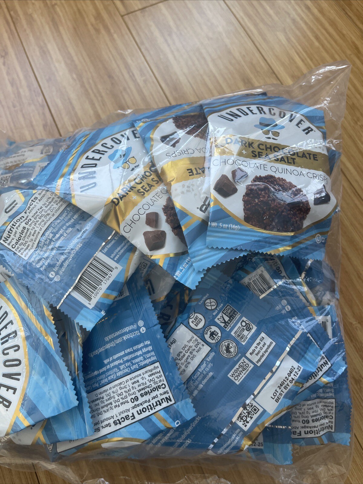 167 Undercover Dark Chocolate Sea Salt Quinoa Crisps 0.25oz