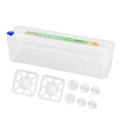 Cling Wrap Dispenser Refillable Saran Wrap Dispenser with Slide Cutter Kitchen