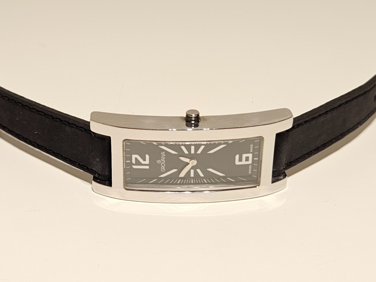 RETRO BEAUTIFUL RECTANGLE GENUINE SWISS LADIES ST.STEEL  display picture 2