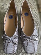 Women's Franco Sarto Ailee Ballet Flat Print Snake Faux Leather.SZ:7.5