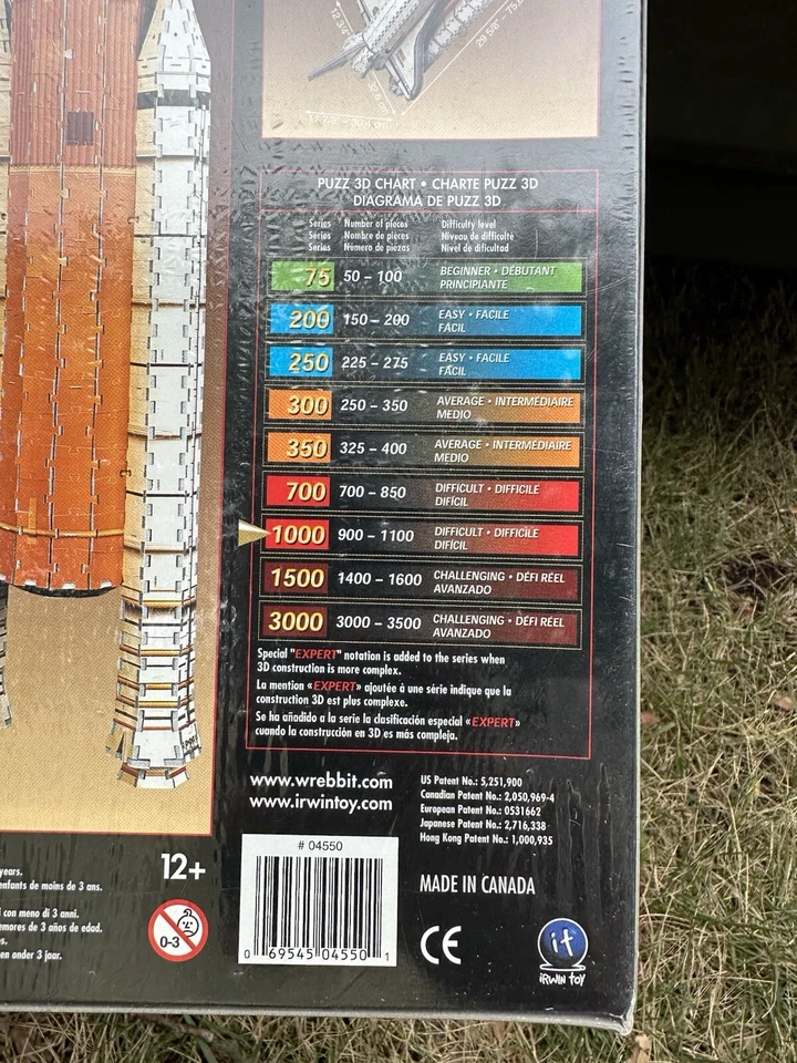 Puzz3d Wrebbit 3D Puzzle Atlantis Space Shuttle EXPERT Sealed 1000 Pieces new - Image 4 of 4