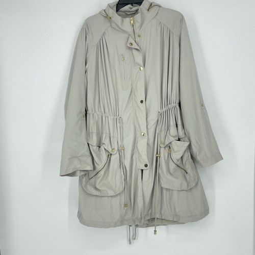 H\u0026M Parka Jacket Women's Sz L Full-Zip 
