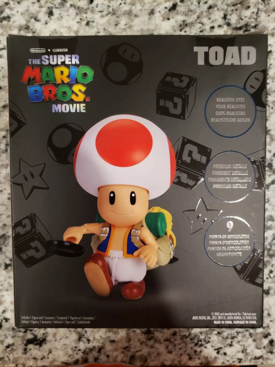 The Super Mario Bros Movie 5 Toad Articulated Figure NEW 2023