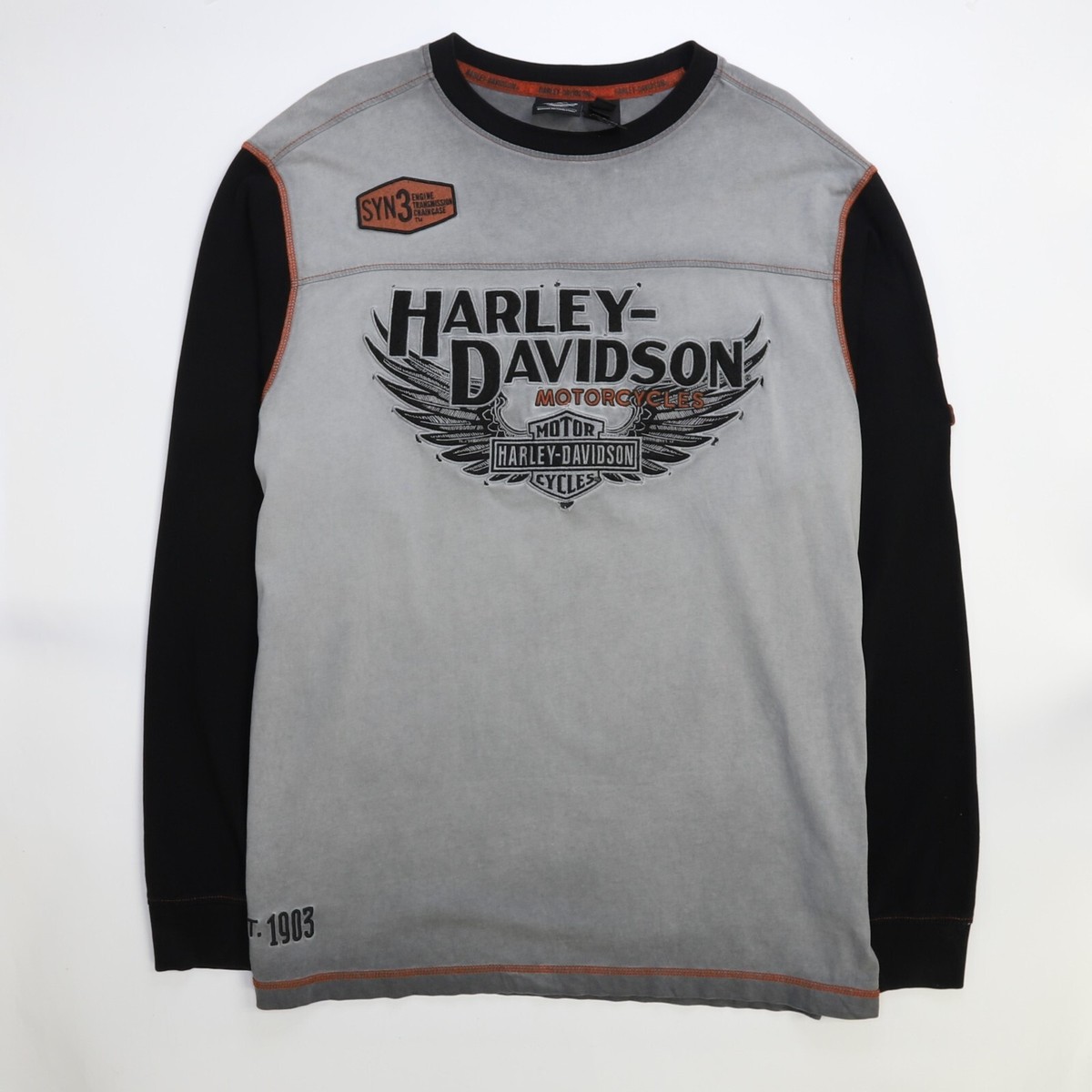 トップス HARLEY DAVIDSON / 90's USA long sleeves Vintage 90s Harley-Davidson Flames Long Sleeve T-Shirt – Deelish
