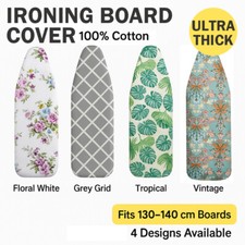 Ultra Thick Ironing Board Cover Heat Scorch Resistant Fitted Heavy Duty 147X48CM
