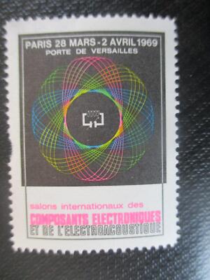 (10771) Reklamemarke - Salons Composants Electroniques Paris 1969