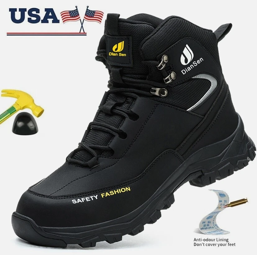 Indestructible Men's Steel Toe Safety Shoes Puncture Proof Work Boots Outdoor US