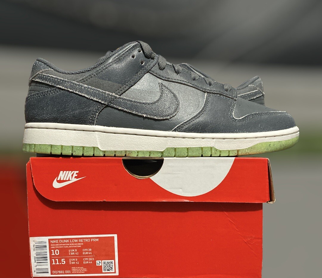 Size 10 - Nike Dunk Low Iron Gray Scream Green 2022