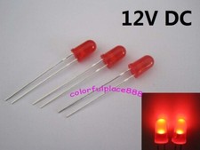 5mm Red Blue White Diffused Round top LED Leds Light Diode High Voltage 12V DC