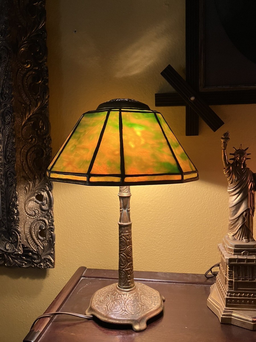 TIFFANY&Co. レディ クレア リミテッド　トレー トレイ　アンティーク Original Tiffany Studios Dichroic Favrile, Bronze leaded glass