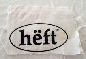 HEFT njpp linen screenprinted ska punk patch - original band merch 90s nj