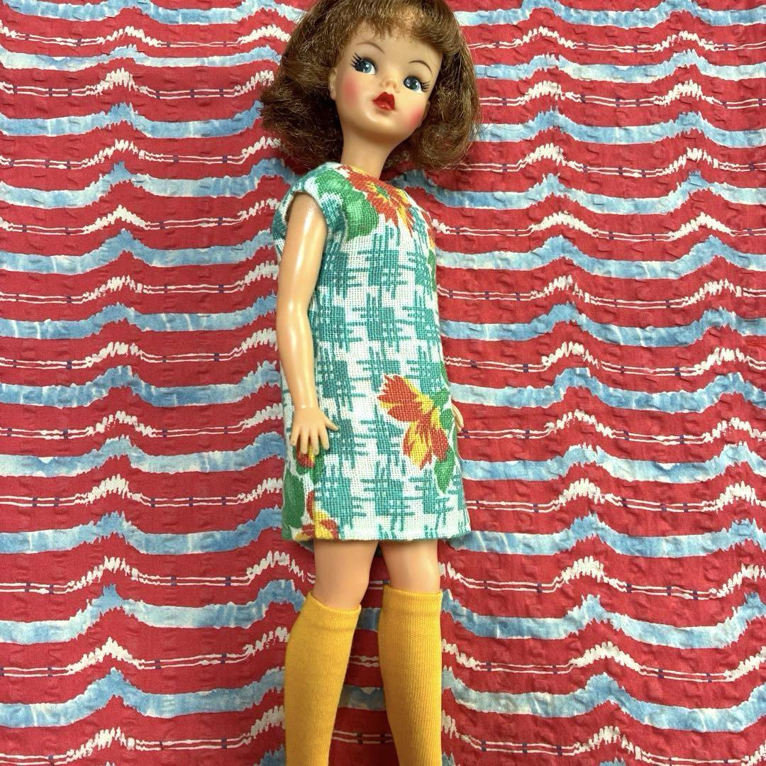 SAOLA Tammy chan abito floreale vintage pied de poule + calze alte set 2 pezzi solo outfit