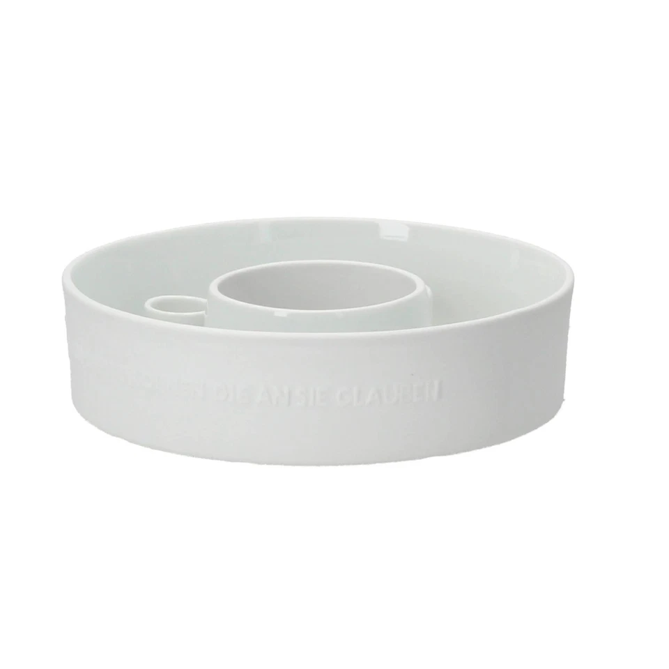 räder Porzellankranz Adventskranz Wunder kommen weiß