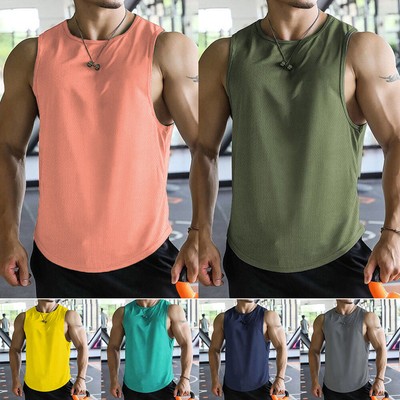 Muscle Workout Ärmelloses Singlets Gym T-Shirt Bequemes Φ Bodybuilding Fitne ︴