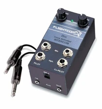 Flightcom IISX Aviation Intercom,  2 Places,  G/A Plugs & Voice Activated