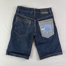 Rocawear Jean Shorts Boys 10/27  24   Blue Denim Embroidered Back Pocket Y2K