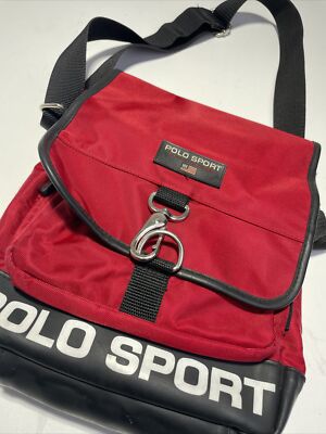 Vintage 90s polo sport Ralph Lauren Red Shoulder Bag Rare Red | eBay