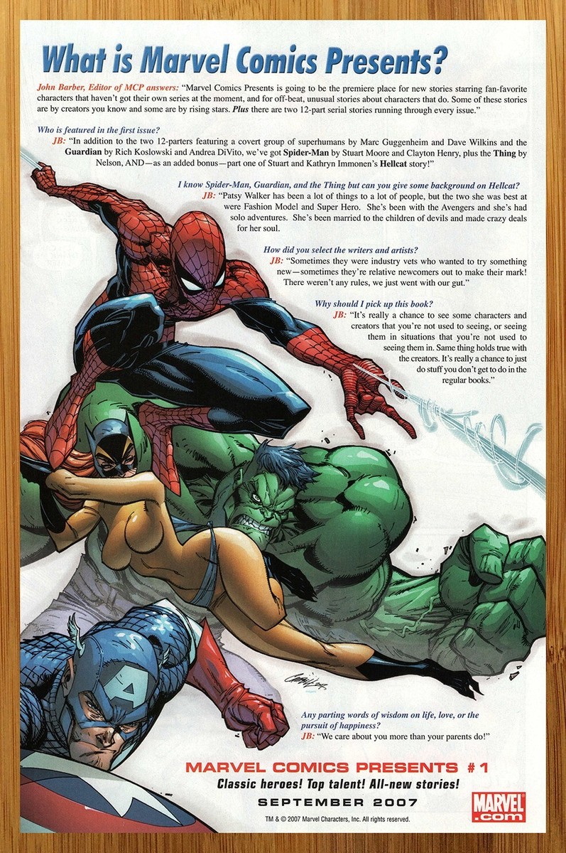 2007 Marvel Comics Presents Print Ad/Poster J Scott Campbell