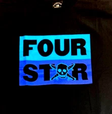 Fourstar Stacked Black Men's T-Shirt Large LTD