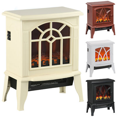 Modern Portable Electric Fireplace Stove Heater with Realistic Flame