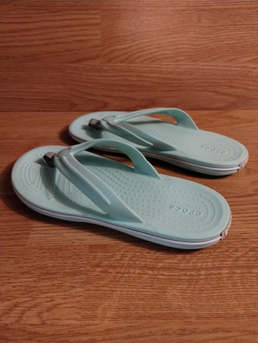 CROCS Orginal Green Flip Flops Size J1 Kids Youth Junior-1 - Picture 4 of 8