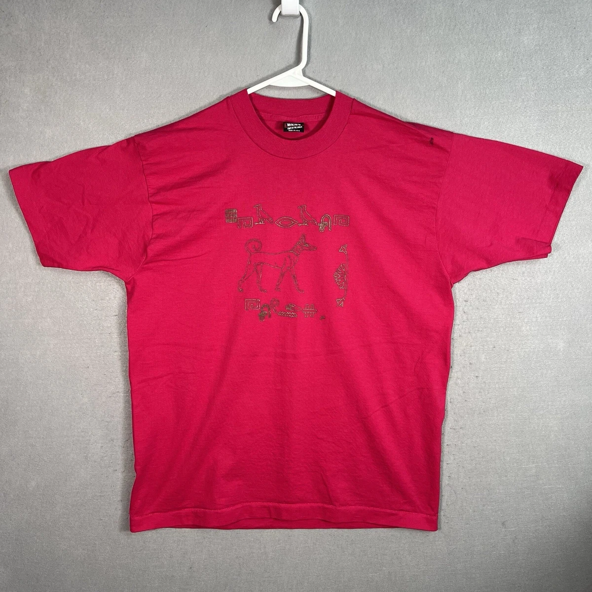 Cotton Blend Short Sleeve Pink Vintage T-Shirts for Men for sale