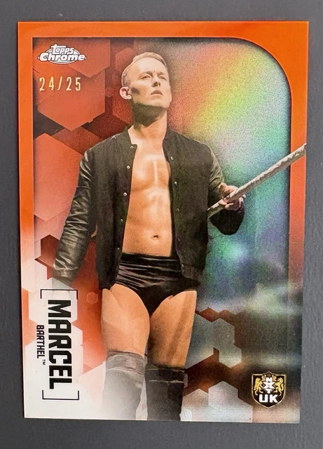 2020 WWE Topps Chrome Marcel Barthel Ludwig Kaiser Grande Americano RC Orange/25