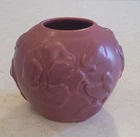 Van Briggle Pottery Poppies Pod Vase Mulberry Persian Rose Gloss 4 in Vtg Signed