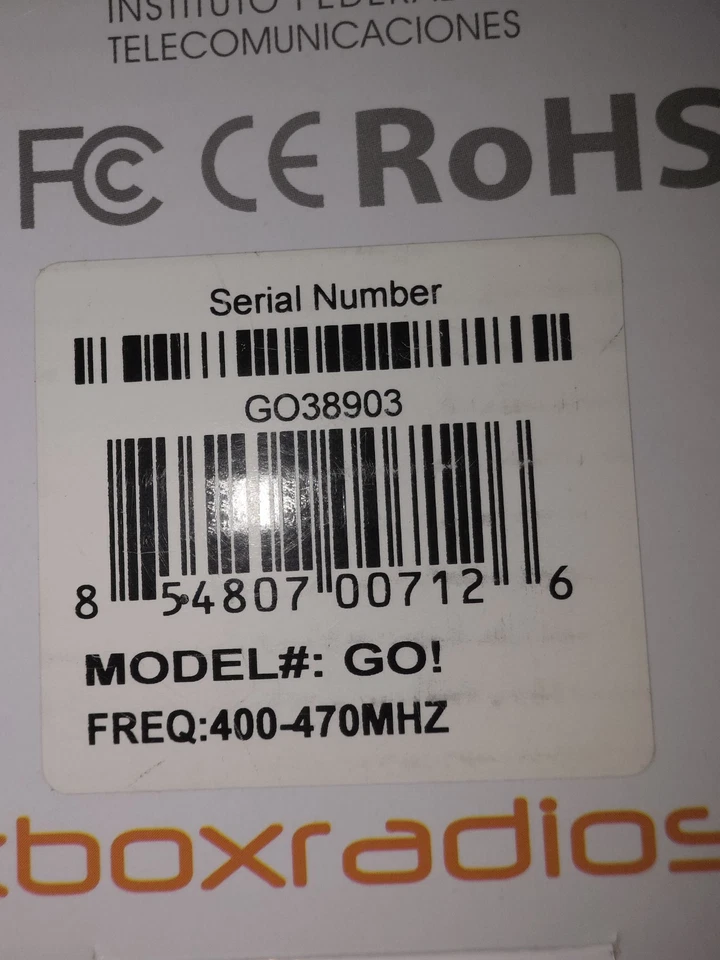 Blackbox Go! Radio UHF 400-470MHz 32CH Waterproof 2-Way Digital Radio Analog - Image 3 of 4