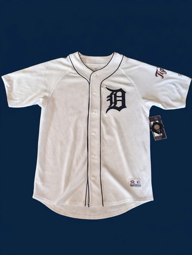 Detroit Tigers Baseball Jersey Mens M Medium True Fan Genuine MLB NWT White
