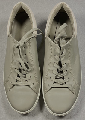 ECCO Soft 7 Shoes Women's 10-10.5 Taupe Leather Comfort Sneakers #3991