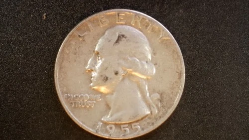 1955 P SILVER WASHINGTON QUARTER   FREE SHIPPING and Tracking 101